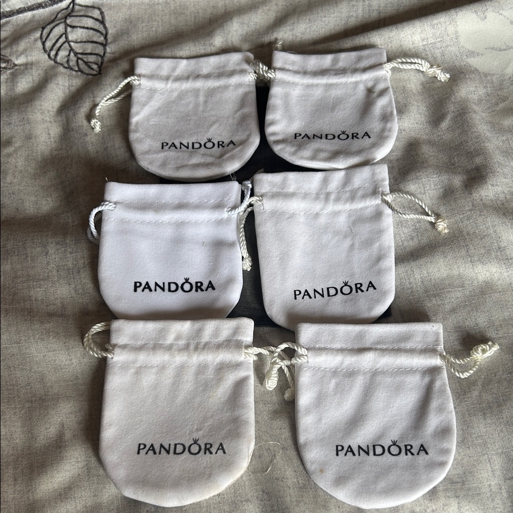 Pandora Classic White Jewelry Pouches